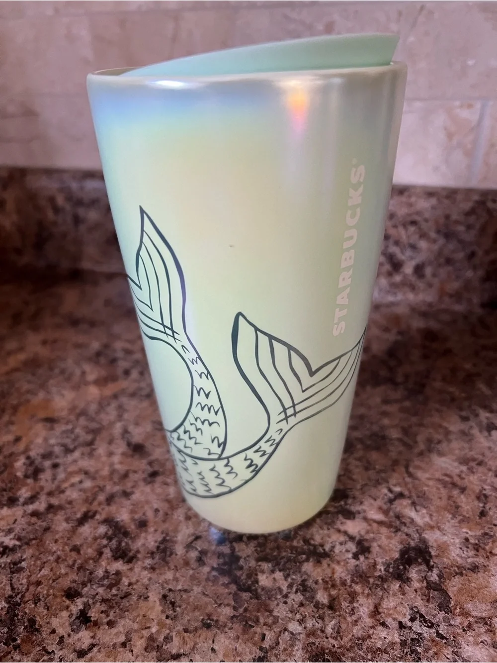 Limited Edition Starbucks Light Green Siren Ceramic Travel Mug